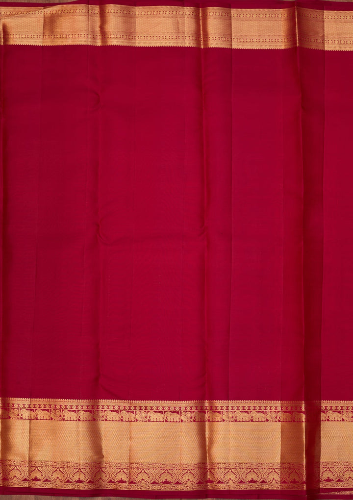 Rani Pink Dharmavaram Pure Silk Saree With Matching Blouse Piece