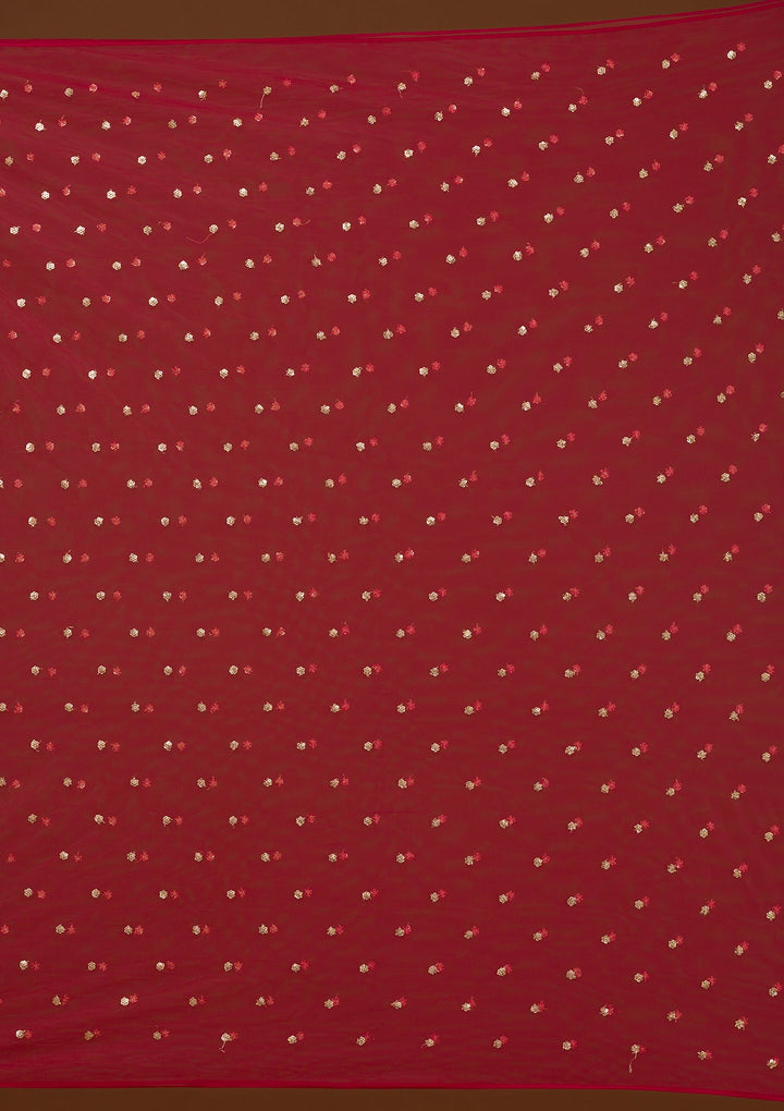 Maroon Zariwork Georgette Readymade Salwar Suit-Koskii