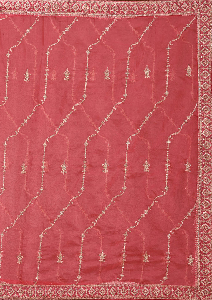 Parrot Green Sequins Soft Raw Silk Readymade Salwar Suit