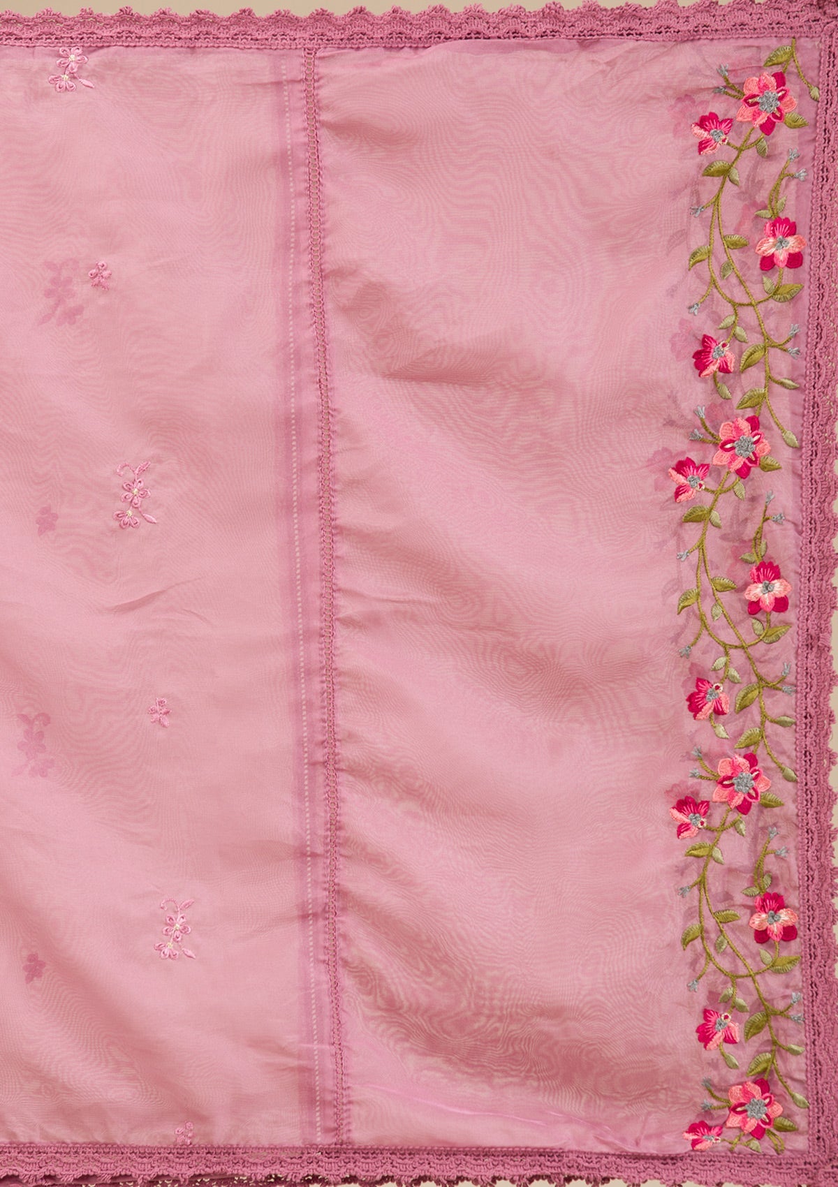 Mauve Threadwork Crepe Readymade Salwar Suit-koskii