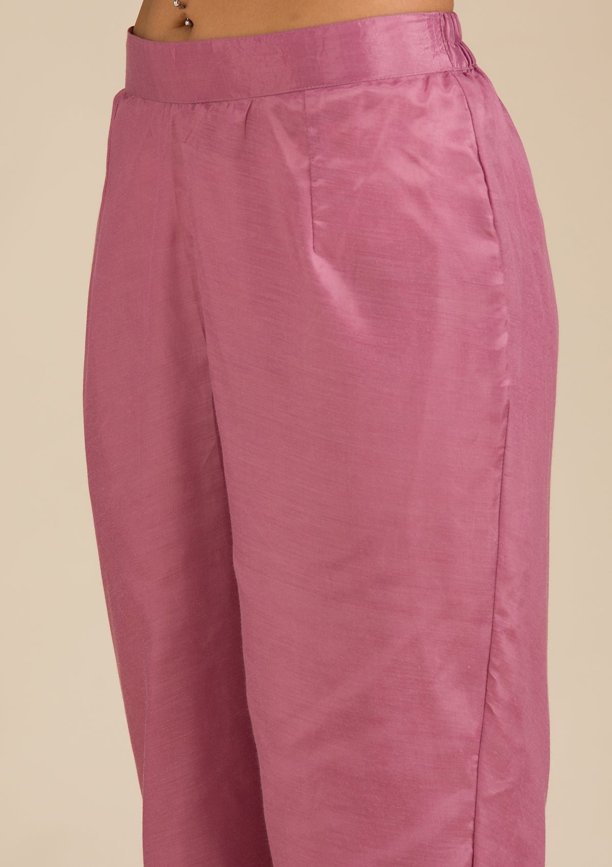 Mauve Threadwork Crepe Readymade Salwar Suit-koskii