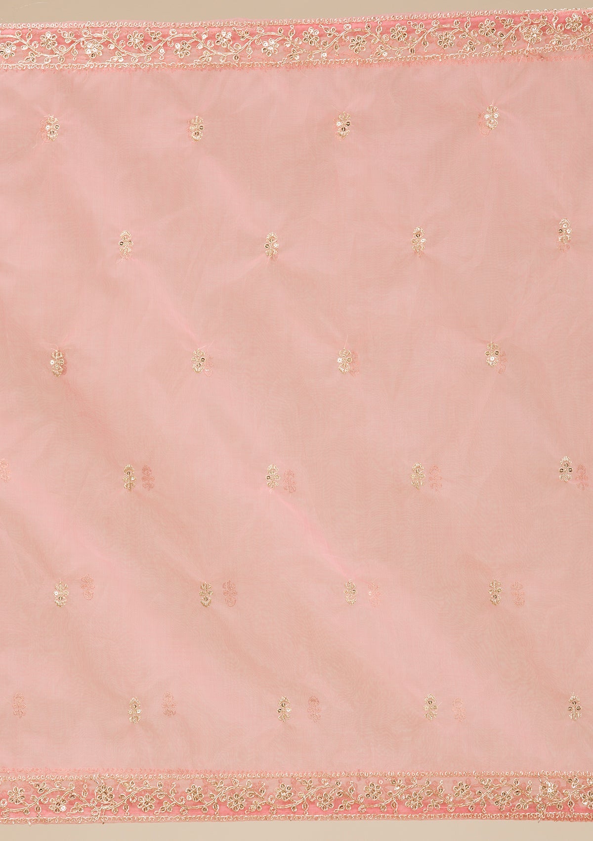 Peach Cording Chanderi Readymade Salwar Suit-koskii