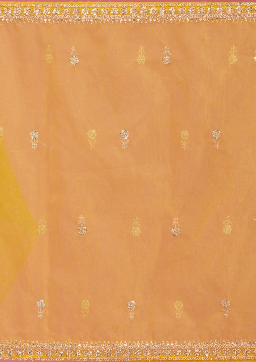 Yellow Cording Chanderi Readymade Salwar Suit-koskii