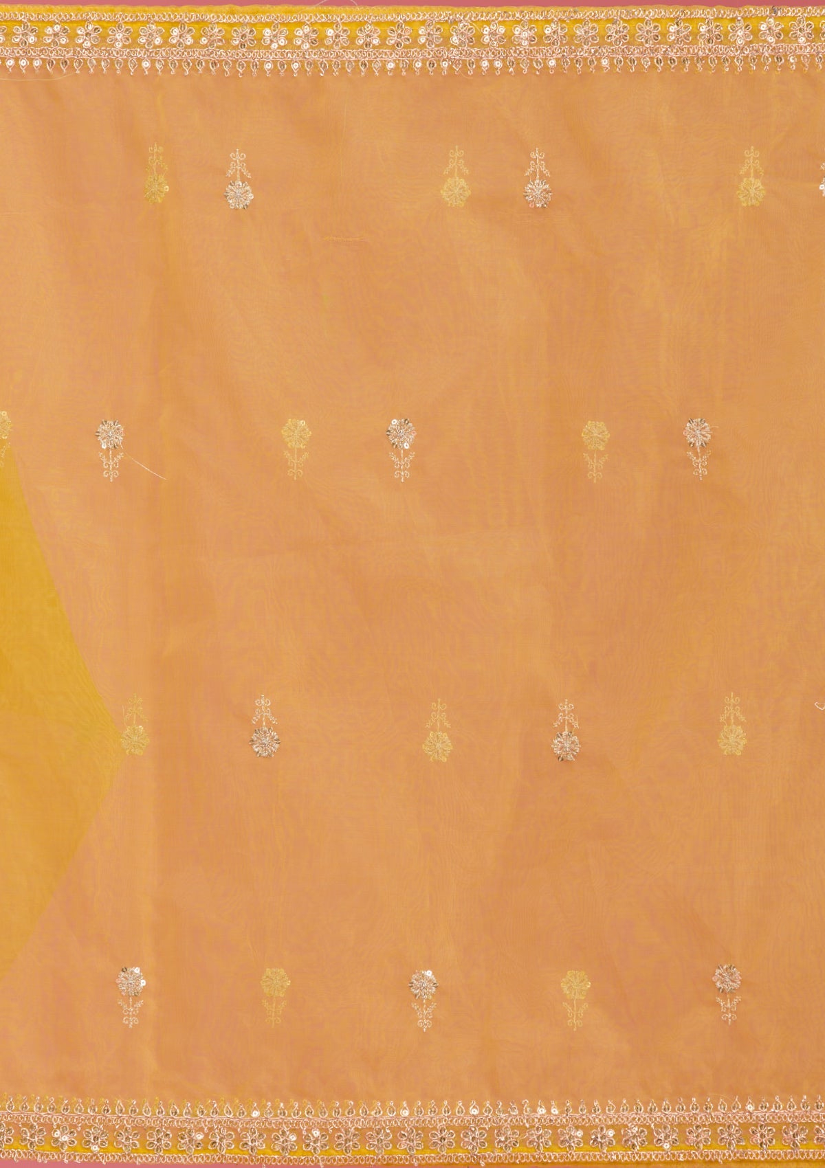 Yellow Cording Chanderi Readymade Salwar Suit-koskii