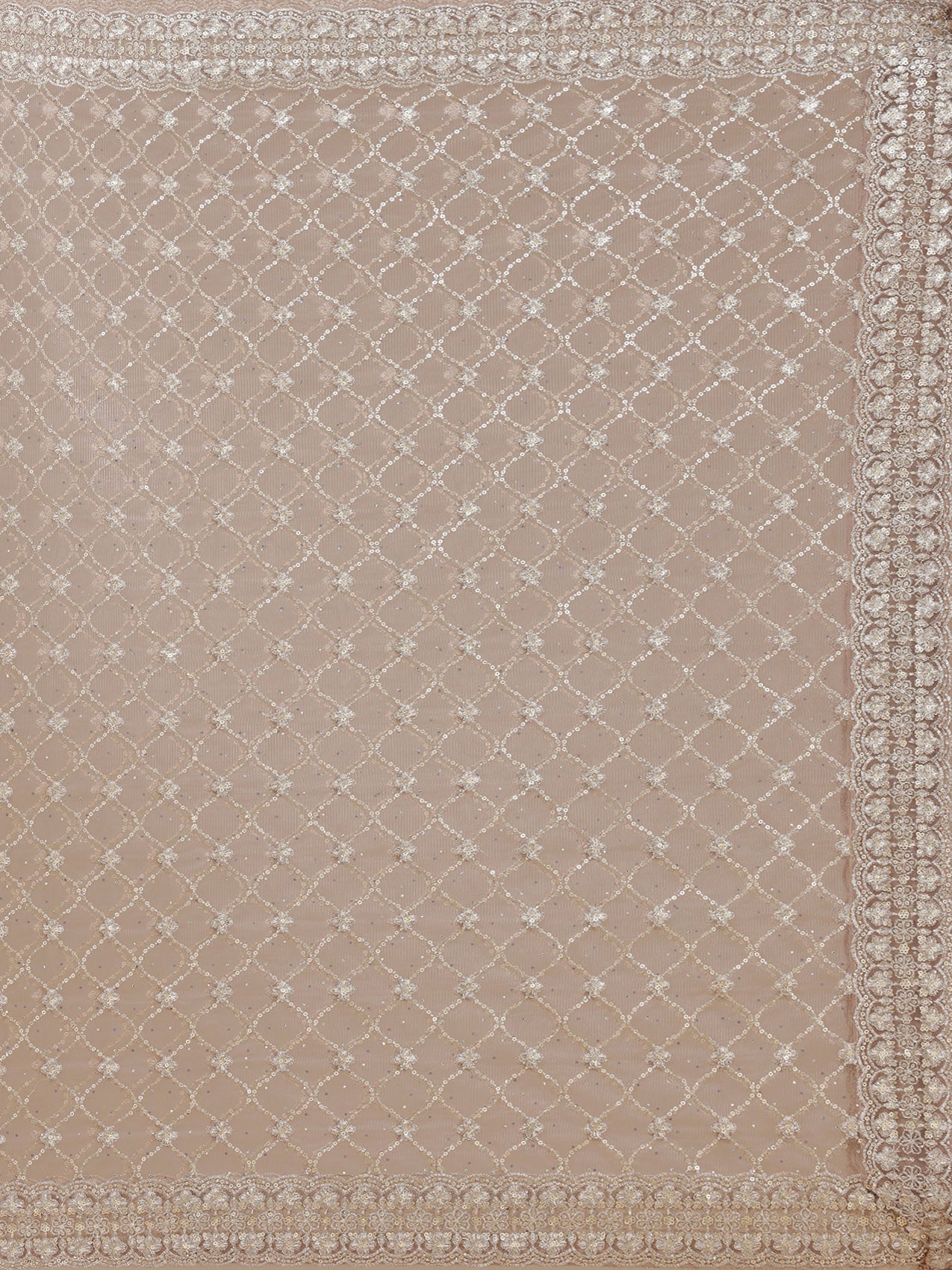 Mauve Zariwork (Gold) Net Readymade Salwar Suit_koskii