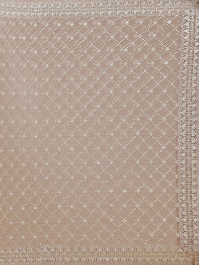Mauve Zariwork (Gold) Net Readymade Salwar Suit_koskii