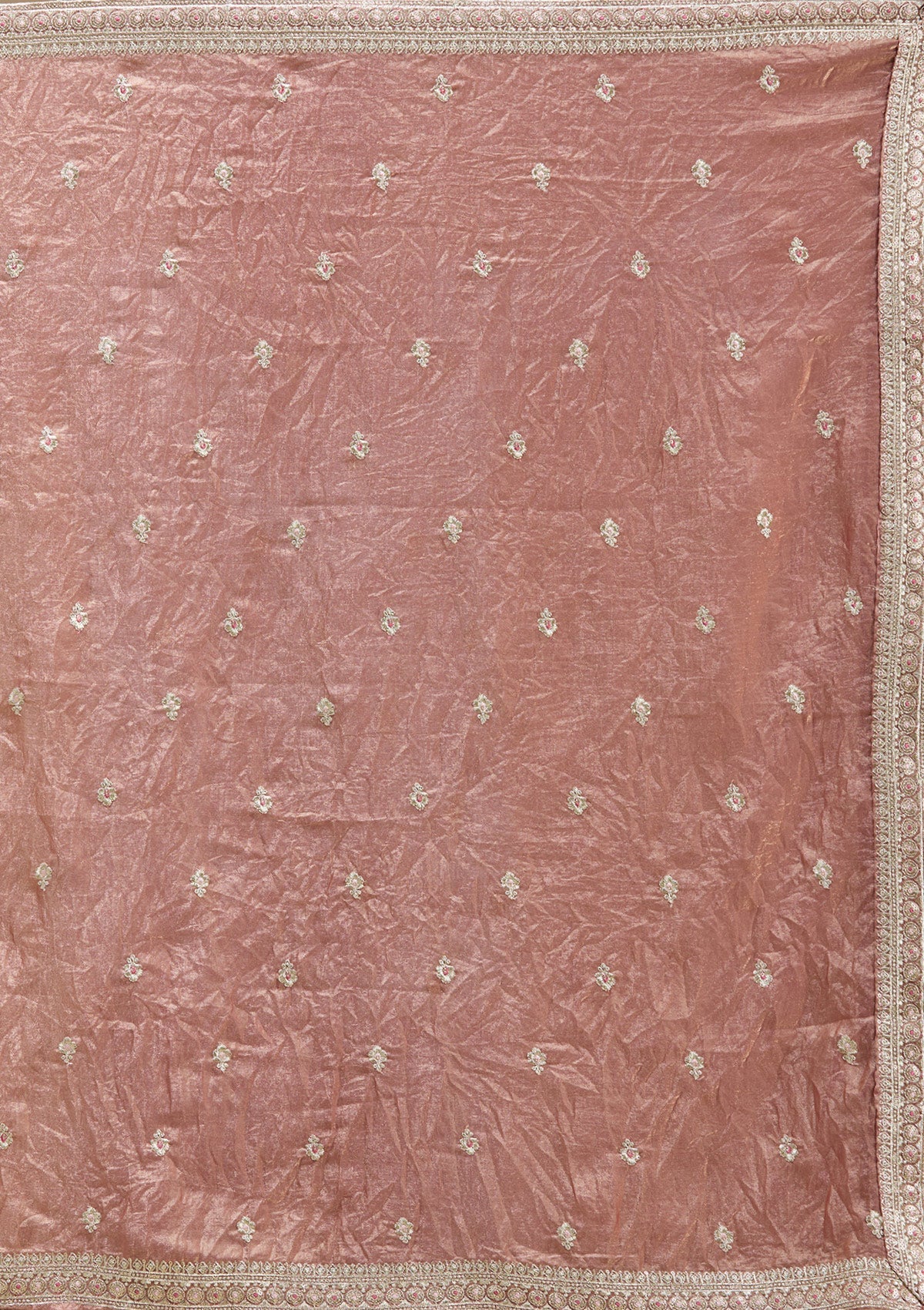 Copper Zariwork (Gold) Tissue Readymade Salwar Suit-koskii