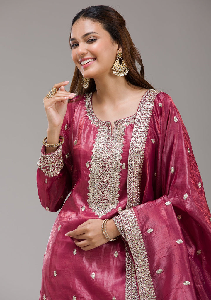 Brown Stonework Chiffon Saree-koskii