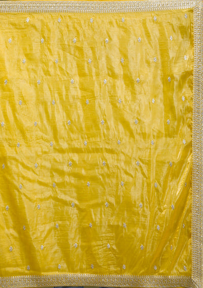 Brown Stonework Chiffon Saree-koskii