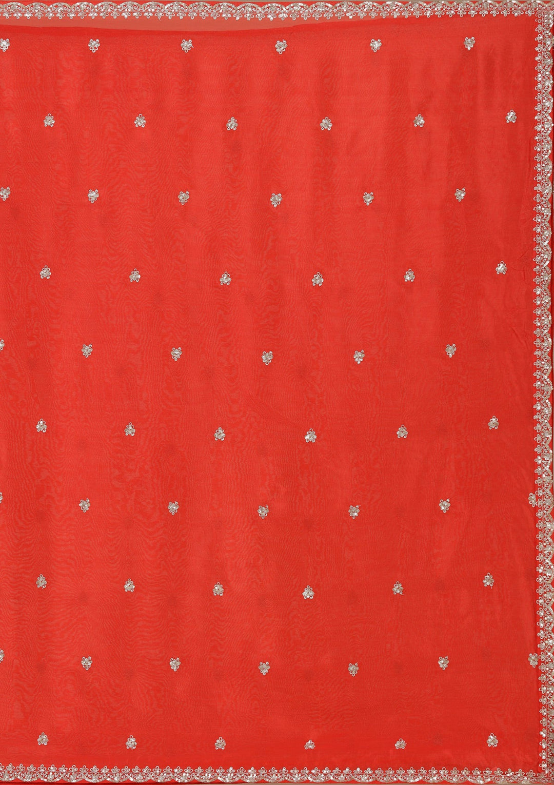 Red Sequins Crepe Readymade Salwar Suit_koskii