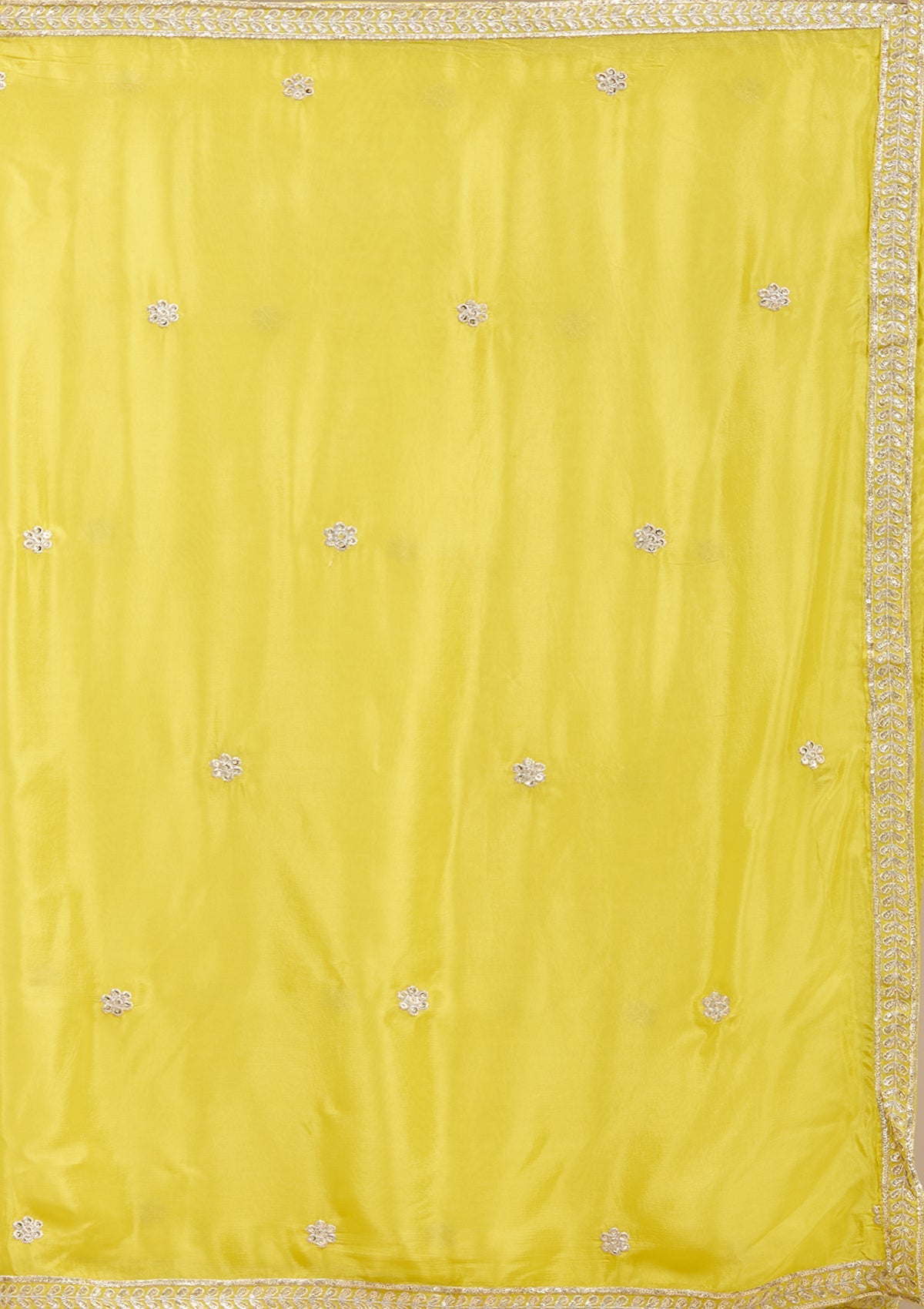 Lemon Yellow Sequins Soft Raw Silk Readymade Salwar Suit-koskii
