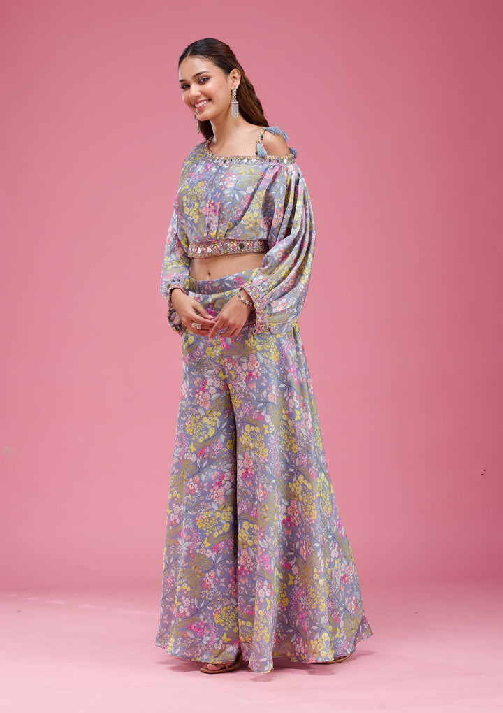 Wine Threadwork Georgette Saree-koskii