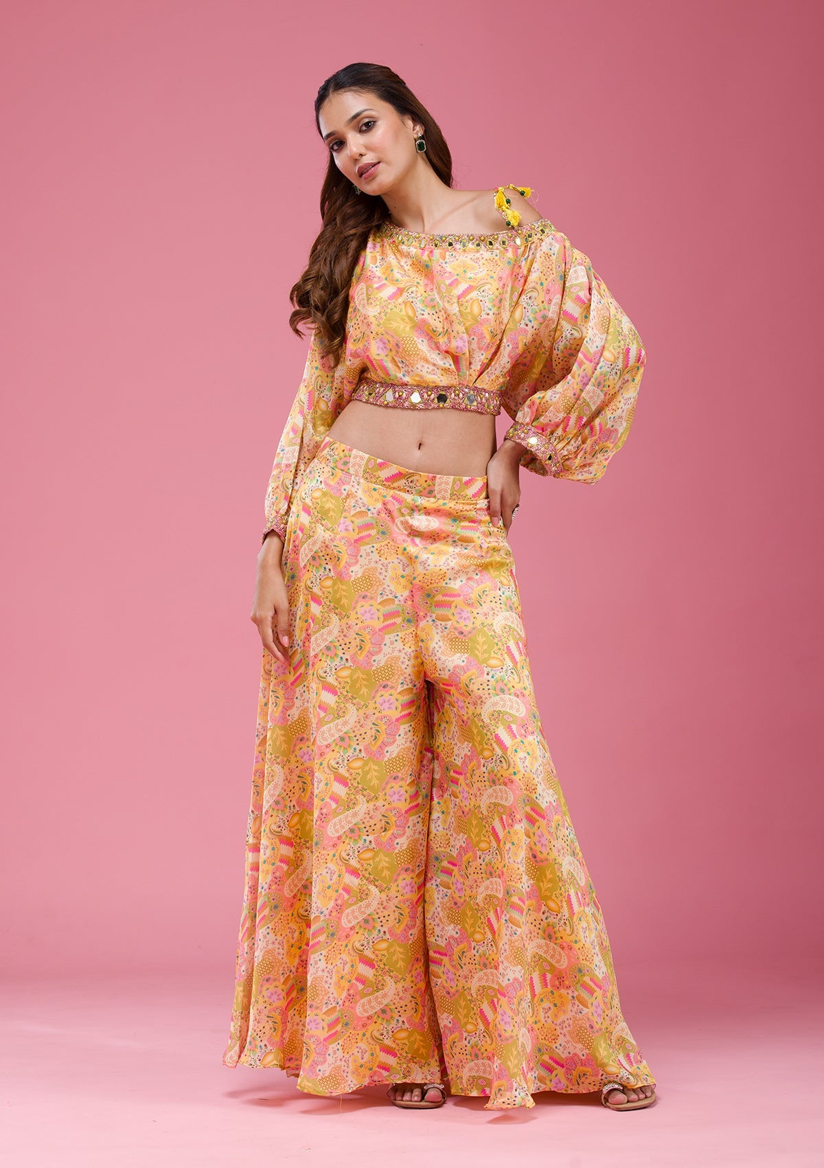 Wine Kashmiri Georgette Saree-koskii