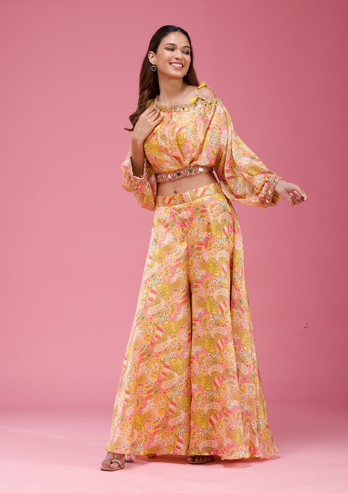 Wine Kashmiri Georgette Saree-koskii