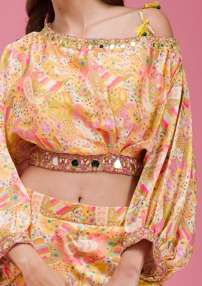 Purple Threadwork Georgette Saree-koskii
