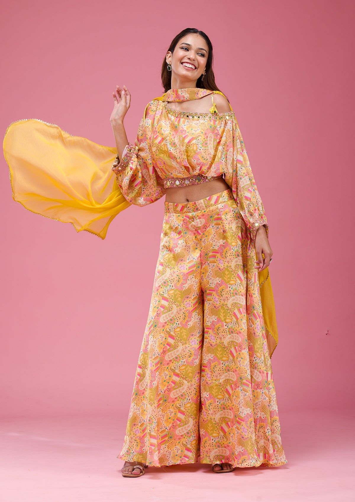 Wine Kashmiri Georgette Saree-koskii