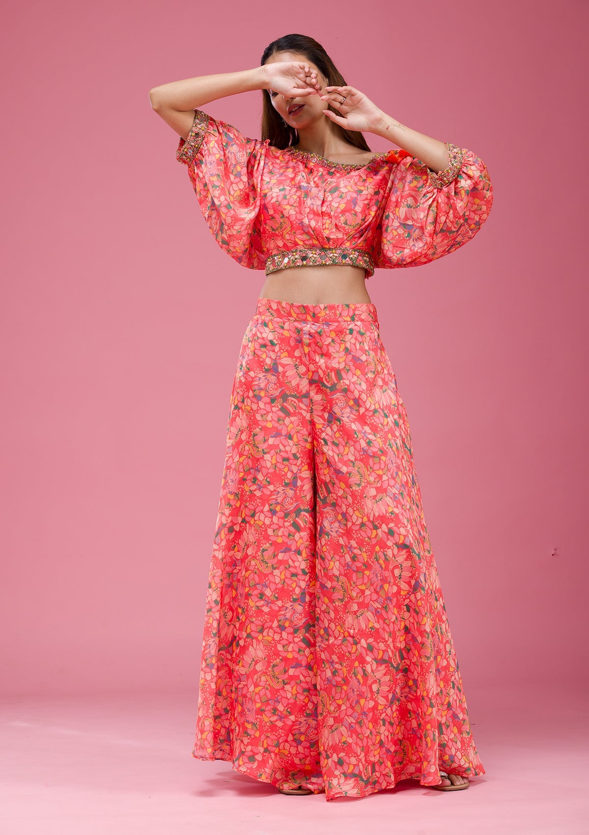Wine Kashmiri Georgette Saree-koskii