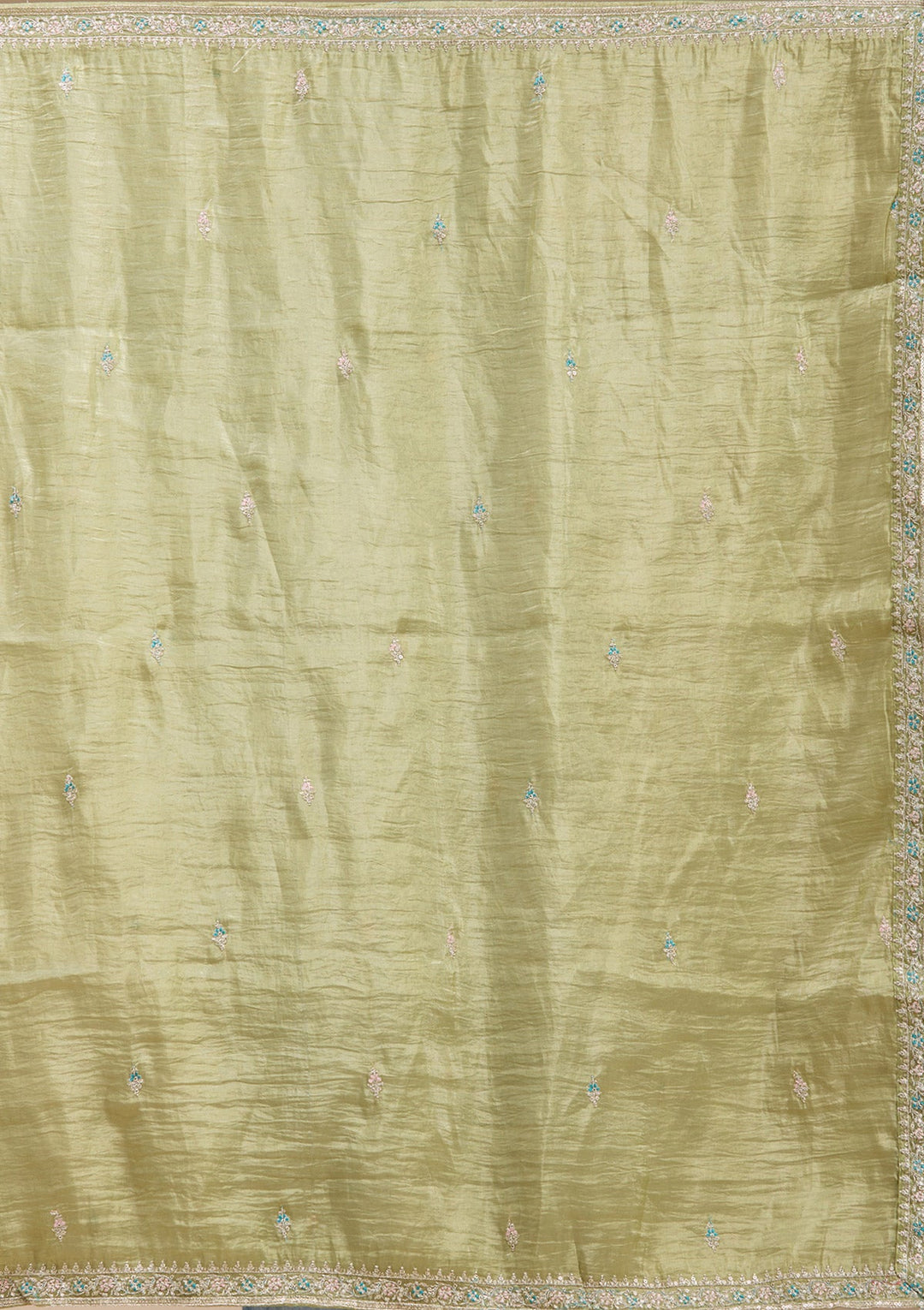 Pista Green Zariwork (Gold) Organza Readymade Salwar Suit-koskii
