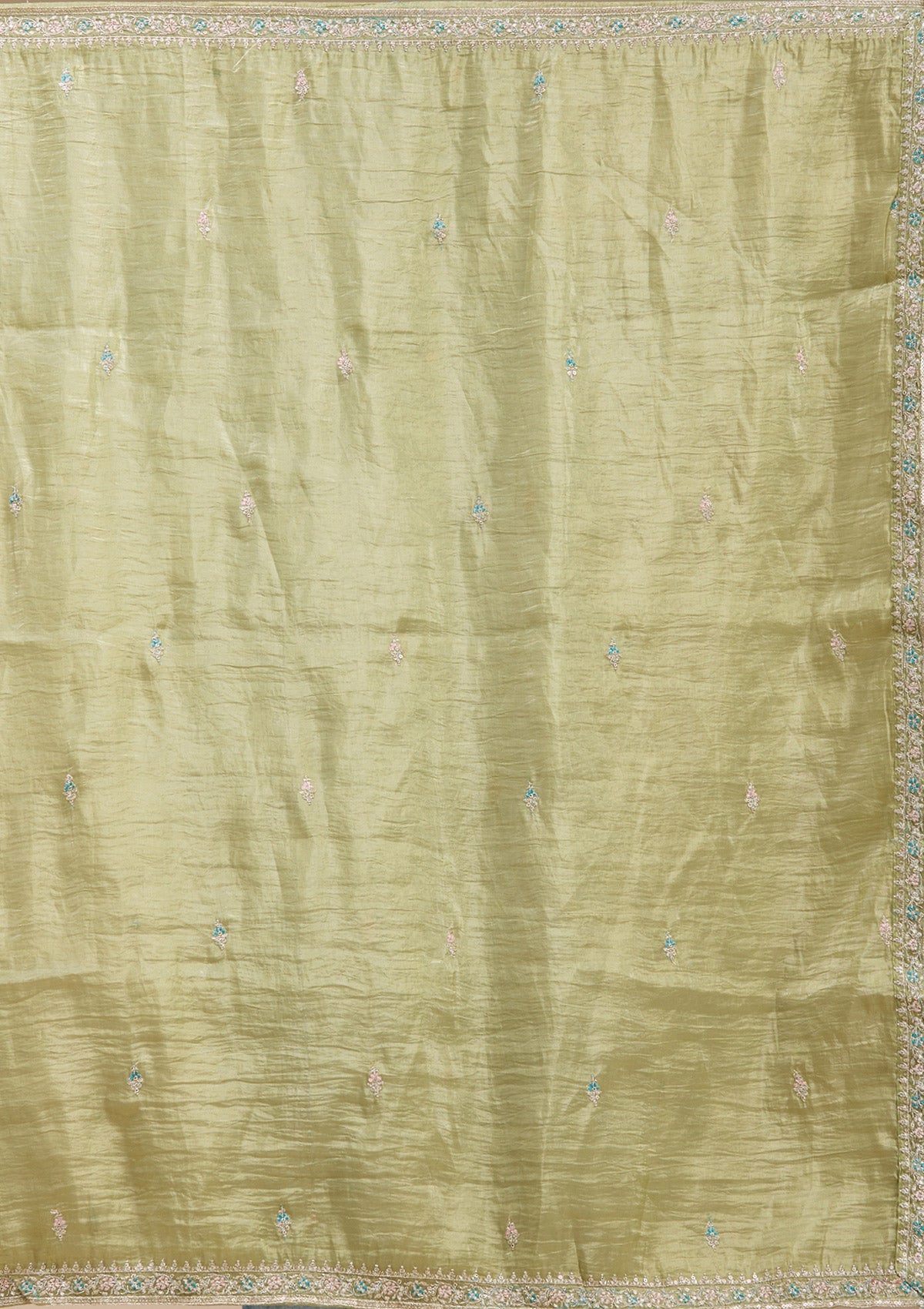 Pista Green Zariwork (Gold) Organza Readymade Salwar Suit-koskii