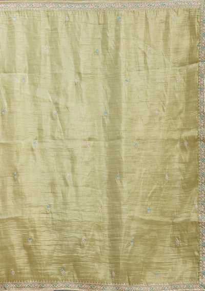 Pista Green Zariwork (Gold) Organza Readymade Salwar Suit-koskii