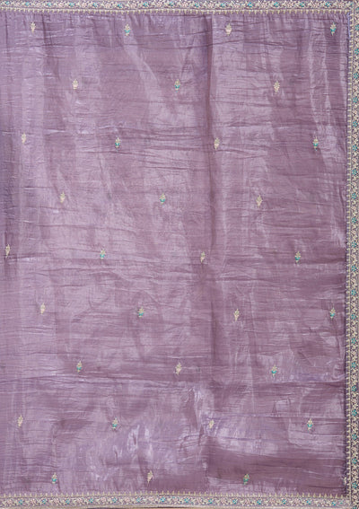 Purple Zariwork (Gold) Organza Readymade Salwar Suit-koskii