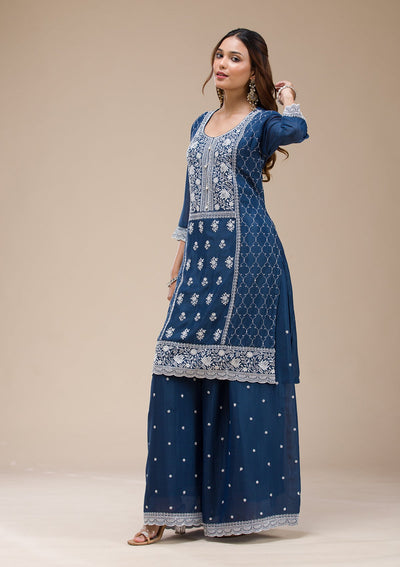 Rust Cording Net Readymade Lehenga-koskii