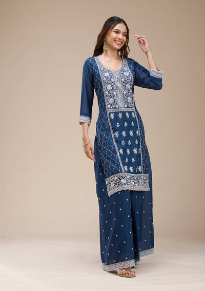 Rust Cording Net Readymade Lehenga-koskii