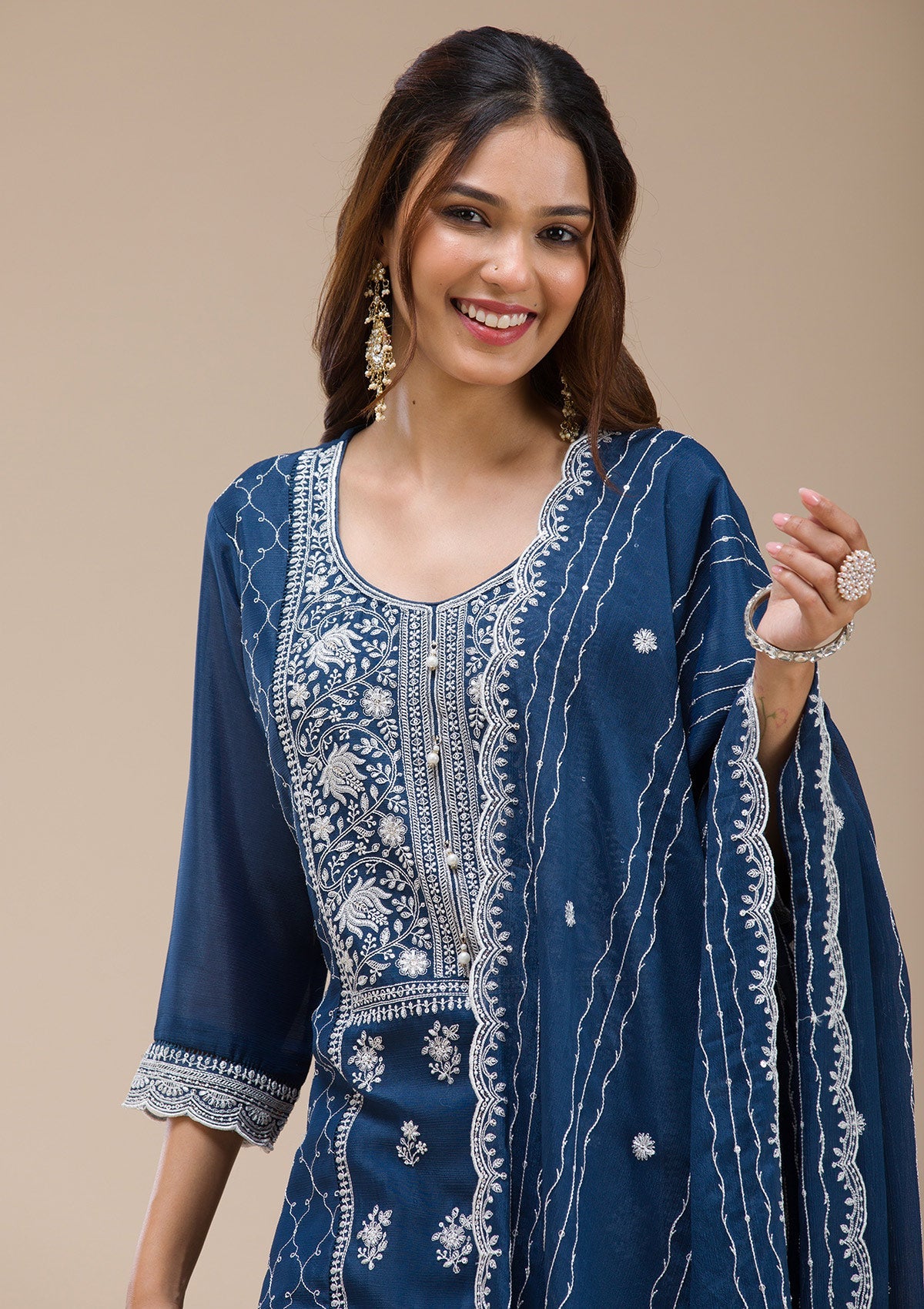 Rust Cording Net Readymade Lehenga-koskii