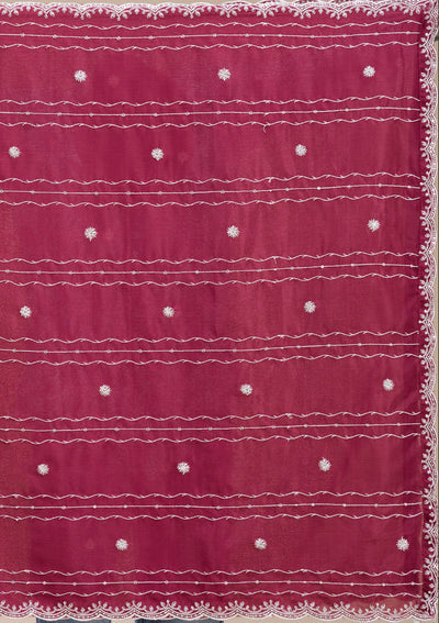 Beige  Banarasi Semi-Stitched Lehenga-koskii