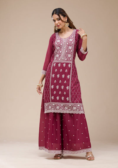 Pink  Banarasi Semi-Stitched Lehenga-koskii