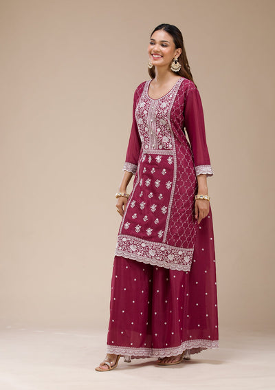 Pink  Banarasi Semi-Stitched Lehenga-koskii
