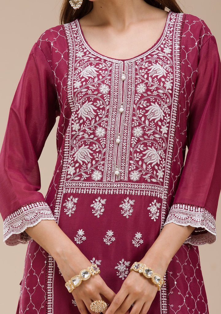 Pink  Banarasi Semi-Stitched Lehenga-koskii