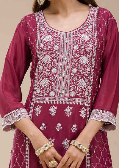 Pink  Banarasi Semi-Stitched Lehenga-koskii