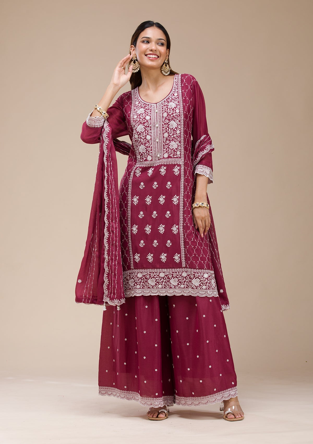 Pink  Banarasi Semi-Stitched Lehenga-koskii