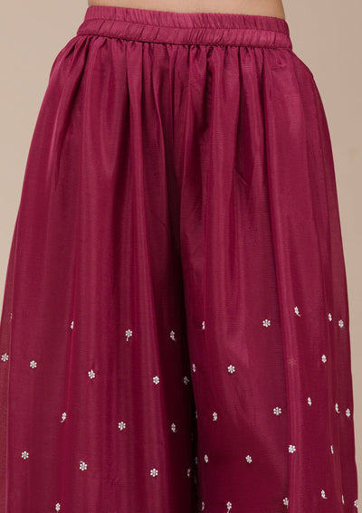 Pink  Banarasi Semi-Stitched Lehenga-koskii