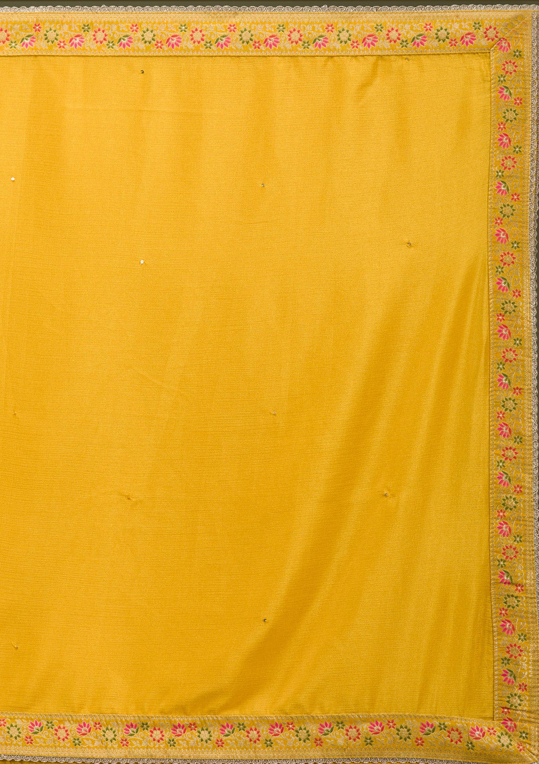 Pink Mirrorwork Soft Raw Silk Readymade Lehenga-koskii