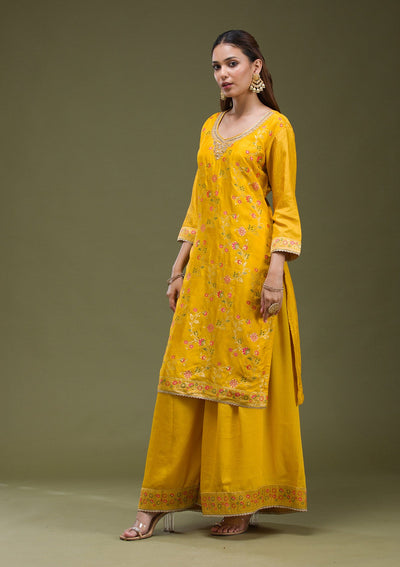 Beige  Banarasi Semi-Stitched Lehenga-koskii