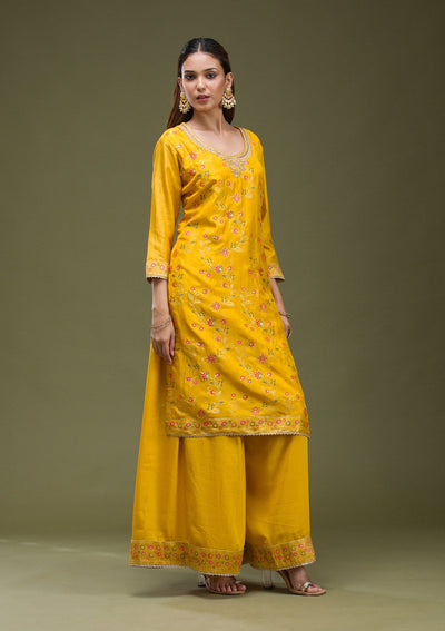 Beige  Banarasi Semi-Stitched Lehenga-koskii