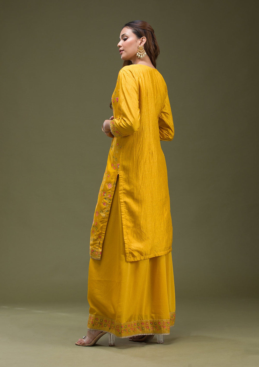 Beige  Banarasi Semi-Stitched Lehenga-koskii