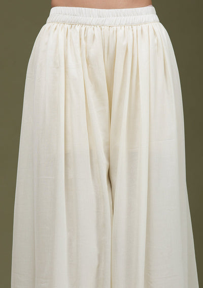 Beige Banarasi Semi-Stitched Lehenga-koskii