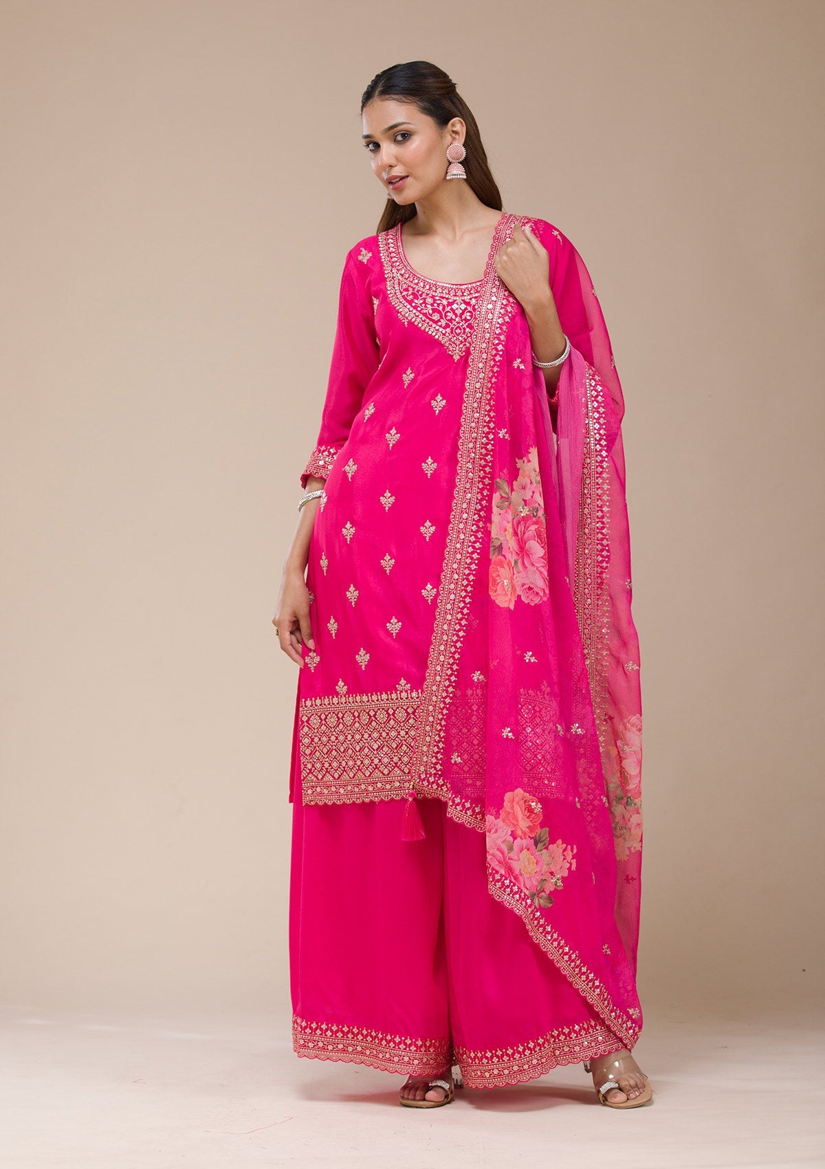Off White  Banarasi Semi-Stitched Lehenga-koskii