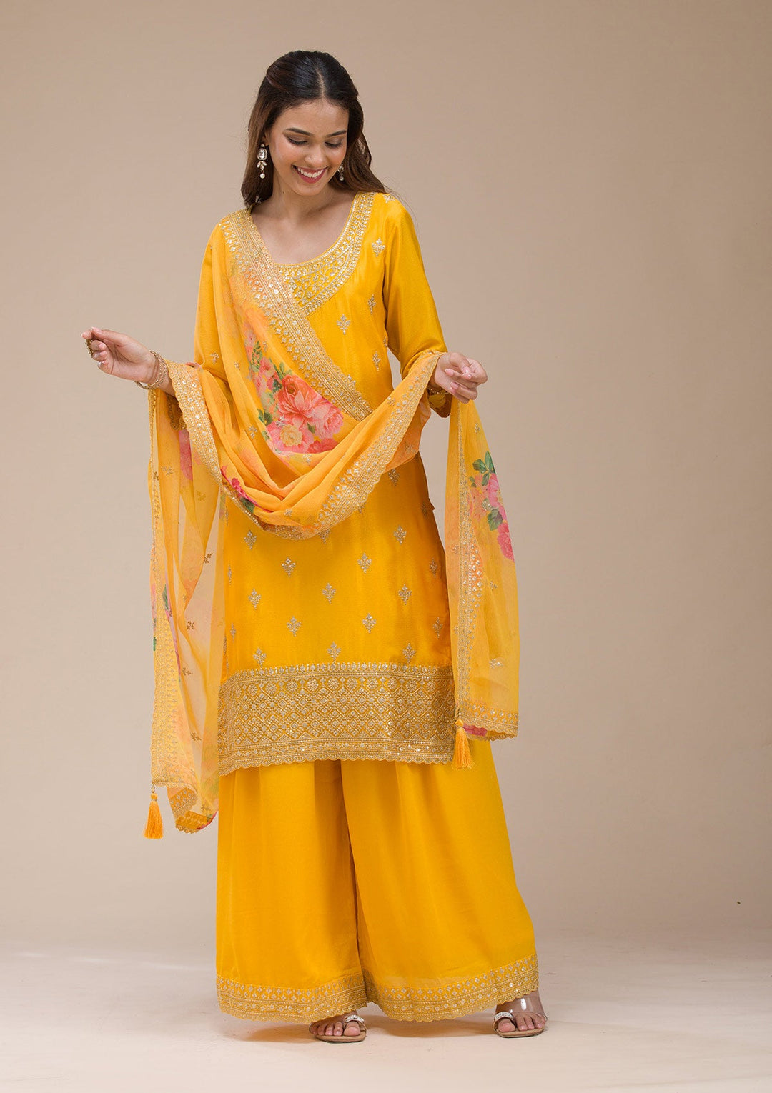 Off White  Banarasi Semi-Stitched Lehenga-koskii