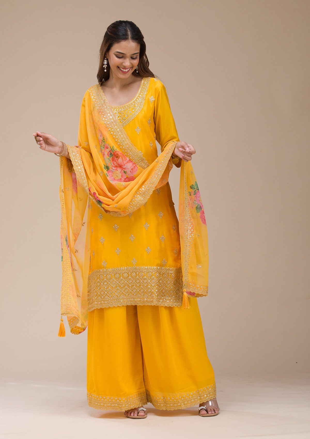 Off White  Banarasi Semi-Stitched Lehenga-koskii