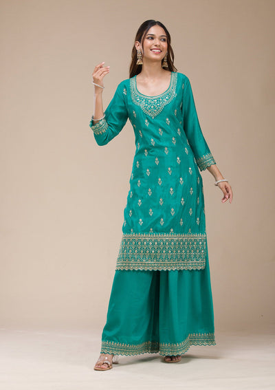 Beige  Banarasi Semi-stitched Lehenga-koskii