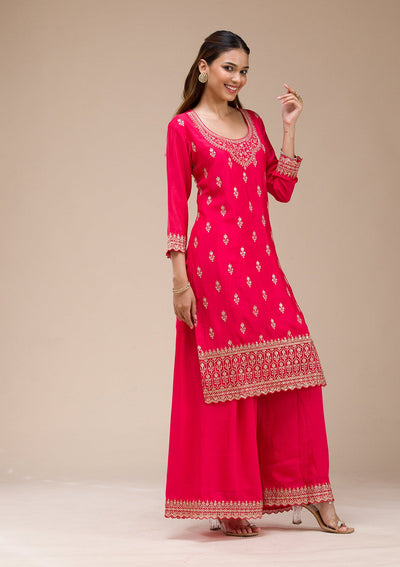 Beige Pearlwork Net Readymade Lehenga-koskii