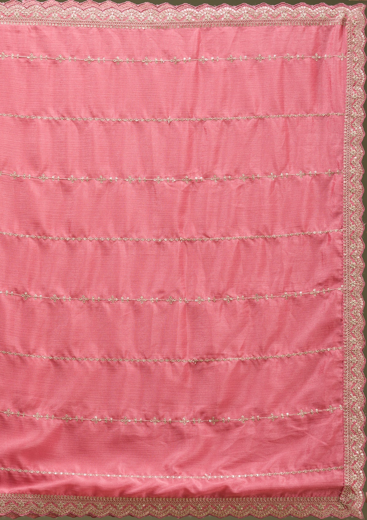 Beige Banarasi Semi-Stitched Lehenga-koskii