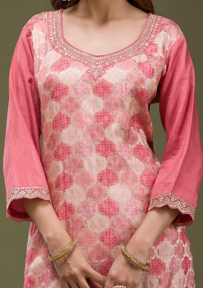 Beige Banarasi Semi-Stitched Lehenga-koskii