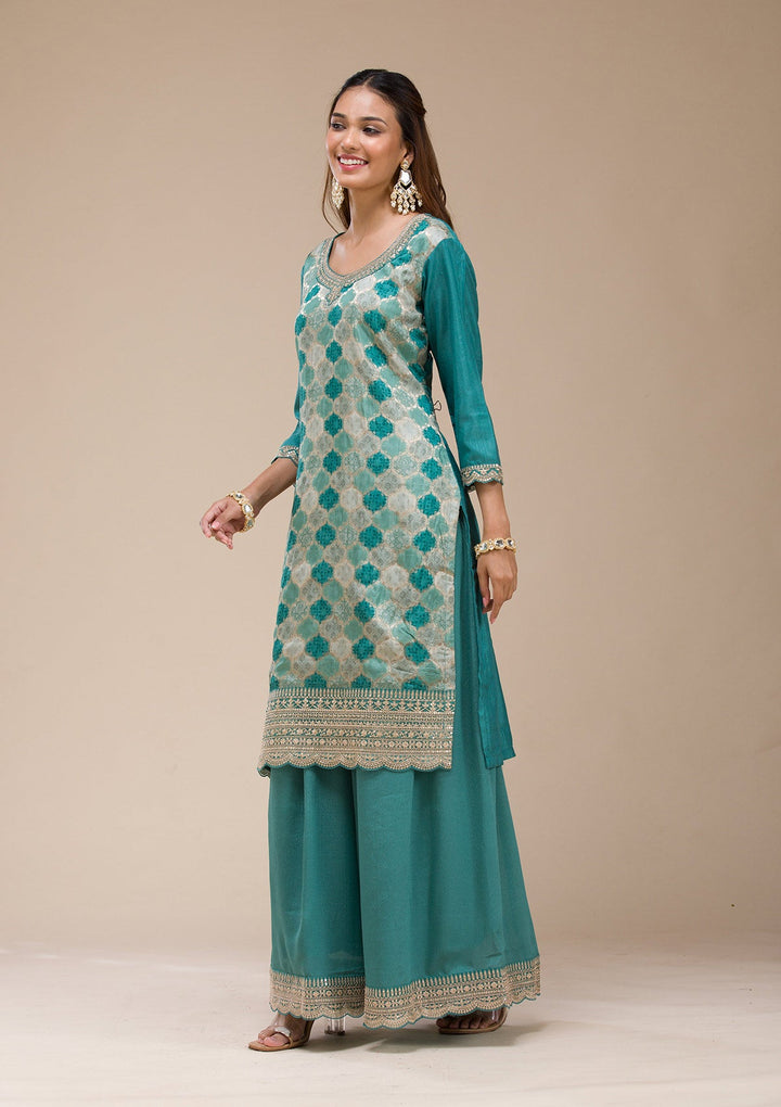 Onion Pink Sequins Organza Readymade Lehenga-koskii