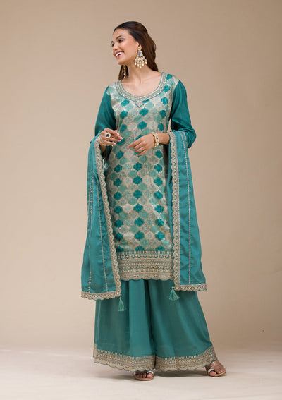 Onion Pink Sequins Organza Readymade Lehenga-koskii