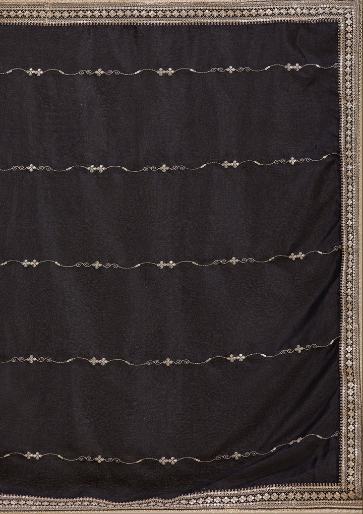 Beige Pearlwork Net Readymade Lehenga-koskii